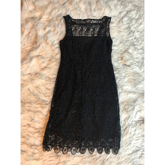 BB Dakota Sleeveless Black Crochet Lace Dress - Picture 3 of 13